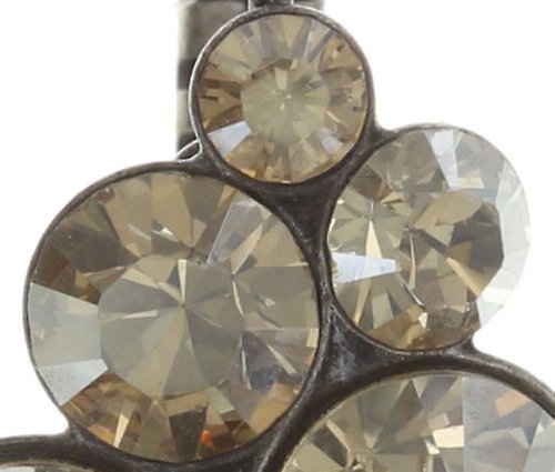 Bild für Ohrringe mit Brisur Petit Glamour Beige Kristall goldener Schatten 