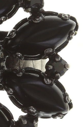 image pour Anneau Twisted Flower Noir  