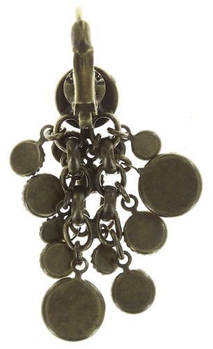 image for Earring eurowire dangling Waterfalls green  