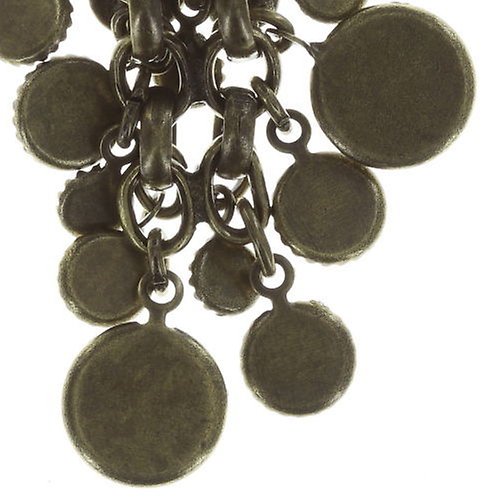 image for Earring eurowire dangling Waterfalls green  