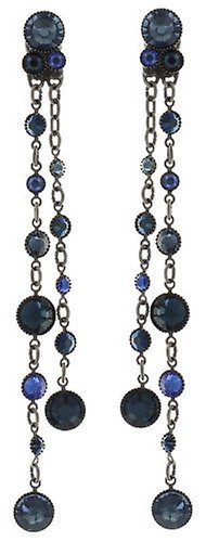 image for Earring Stud Dangling Waterfalls Blue  