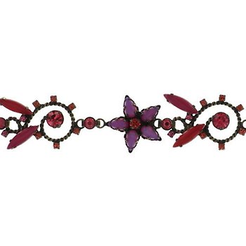 image pour Bracelet Twisted Flower red  