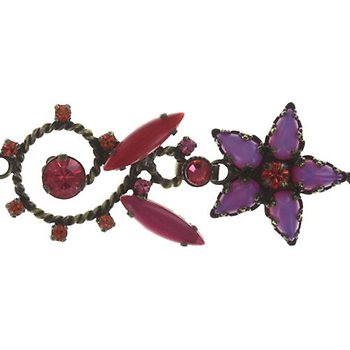 Bild für Armband Twisted Flower rot  