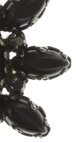 image for Necklace Pendant (Long) Twisted Flower Black  