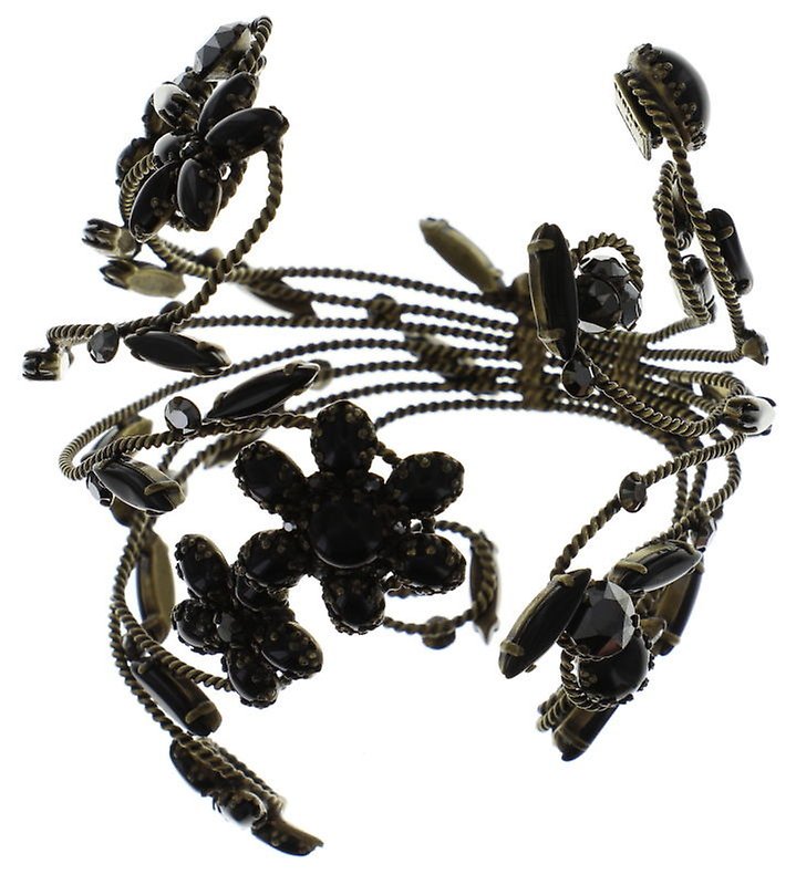 Bild für Armreif Twisted Flower Schwarz  