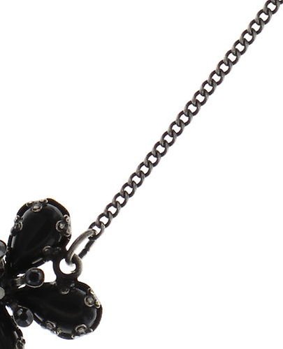 image for Necklace Twisted Flower Black  