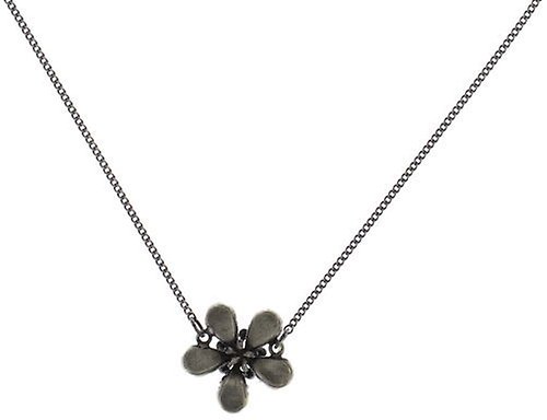 image for Necklace Twisted Flower Black  