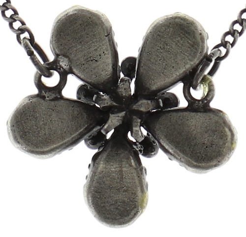 image for Necklace Twisted Flower Black  