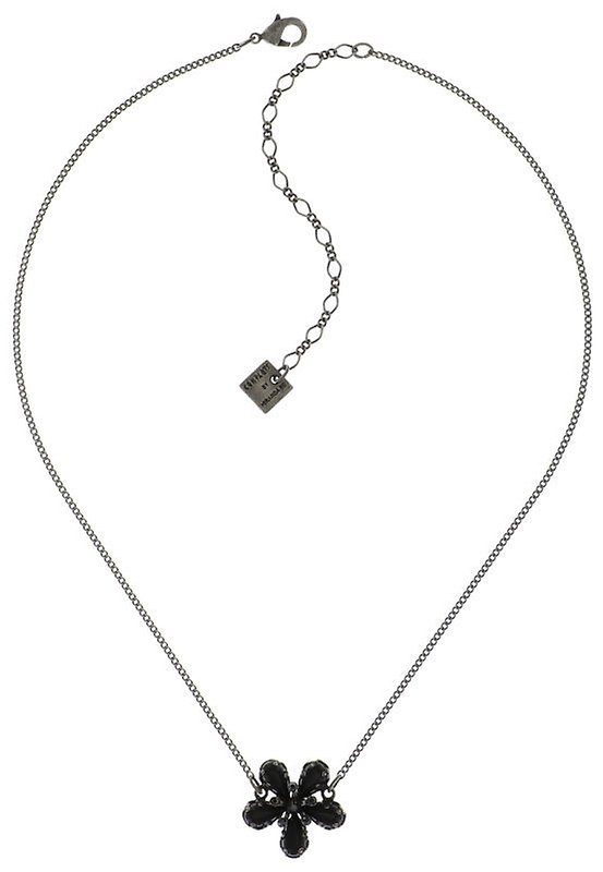 Bild für Halskette Twisted Flower Schwarz  