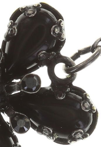 image for Necklace Twisted Flower Black  