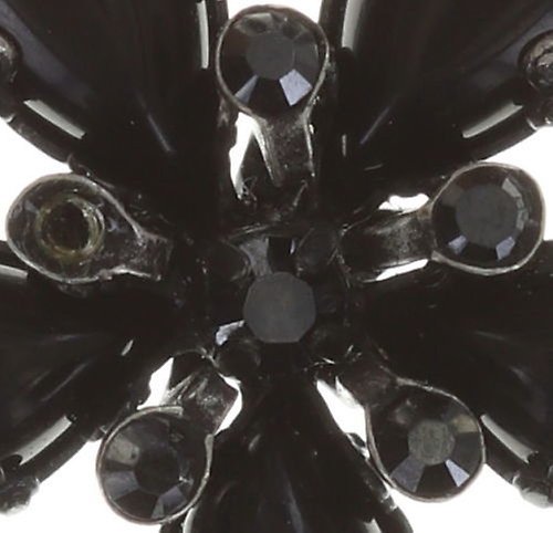 image for Necklace Twisted Flower Black  