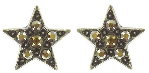image pour Clou d'oreille Dancing Star Marron crystal metallic sunshine extra small