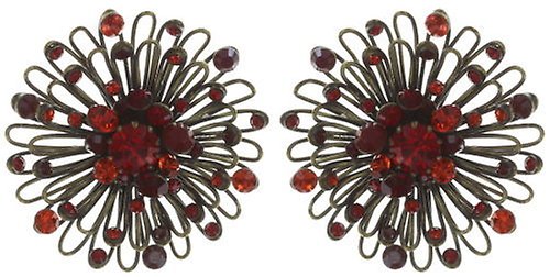 Bild für Ohrstecker Distel Rot  Medium