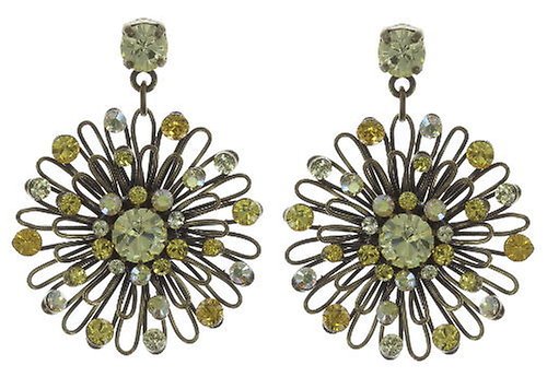 image for Earring stud dangling Distel Yellow  small