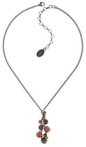 image for Necklace Pendant Caviar de Luxe Brown / Grey  