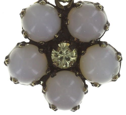 Bild für Ohrstecker baumelnd Twisted Flower Weiß  