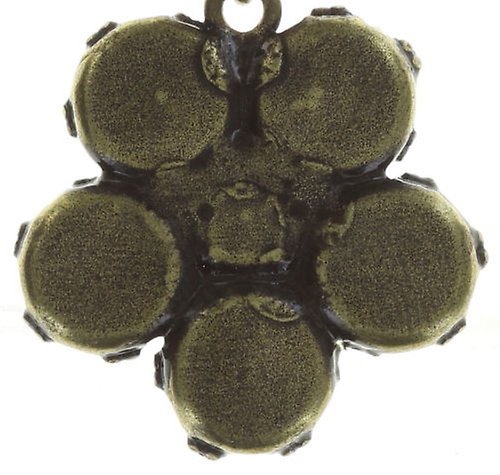 image for Earring stud dangling Twisted Flower Multi  