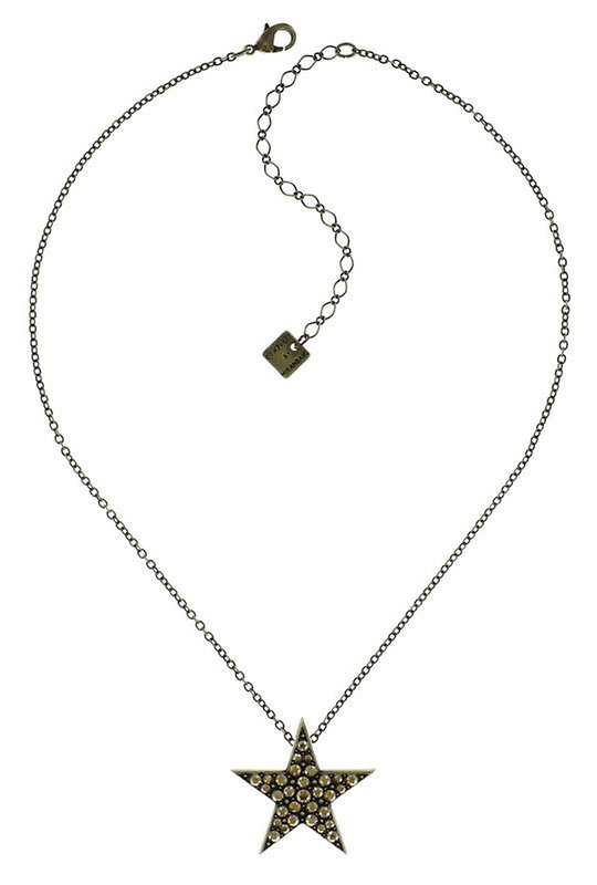 image pour Collier pendant Dancing Star Marron crystal metallic sunshine large