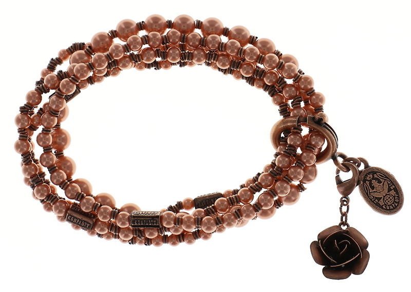 Bild für Armband elastisch Indian Roses Pink  groß