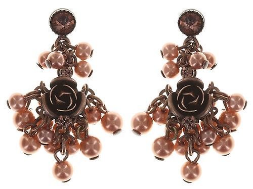 image pour Clou d'oreille pendant Indian Roses Rose  