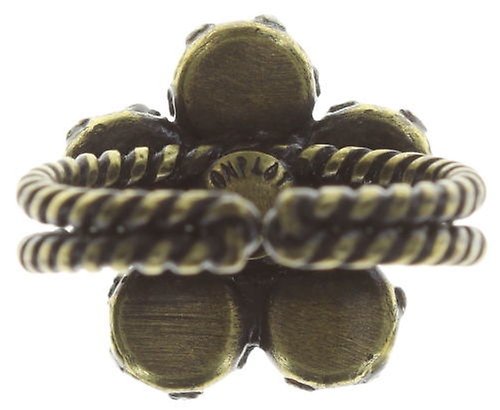 image for Ring Twisted Flower White  