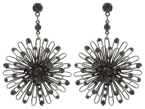 image pour Clou d'oreille pendant Distel Noir  large