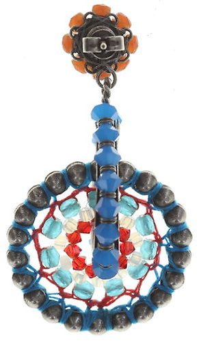 image pour Clou d'oreille pendant Paisley African Multi / Bleu  