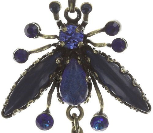 image for Necklace Pendant Flower Zumzum Blue  