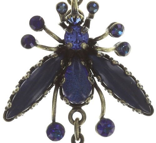 image for Earring Dangling Flower Zumzum Blue  