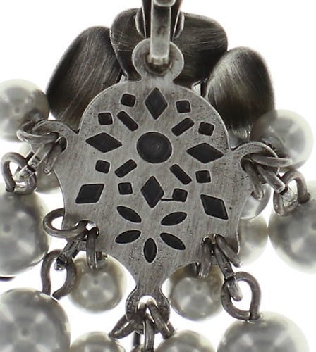 image for Necklace Pendant Indian Roses Grey  large