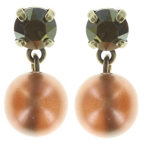 image pour Clou d'oreille pendant Caviar de Luxe Marron / Vert  