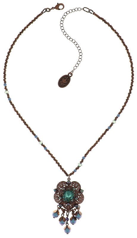 image for Necklace Pendant Water Blossom Blue / Green  size S