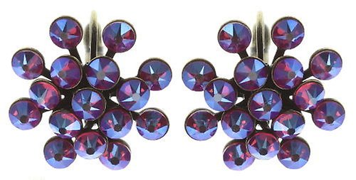 image pour Boucles d'oreilles Eurowire Magic Fireball Rose Foncé fuchsia shimmer  Classic Size (21mm Ø)