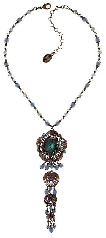 image for Necklace Pendant Water Blossom Blue / Green  size M