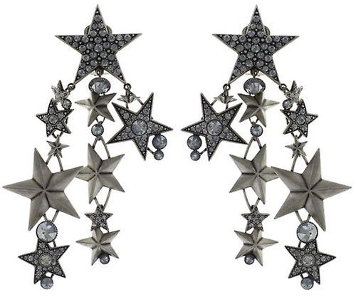 image pour Boucle d'oreille Clip pendante Dancing Star Gris crystal blue shade 