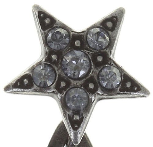 image pour Clou d'oreille pendant Dancing Star Gris crystal blue shade 