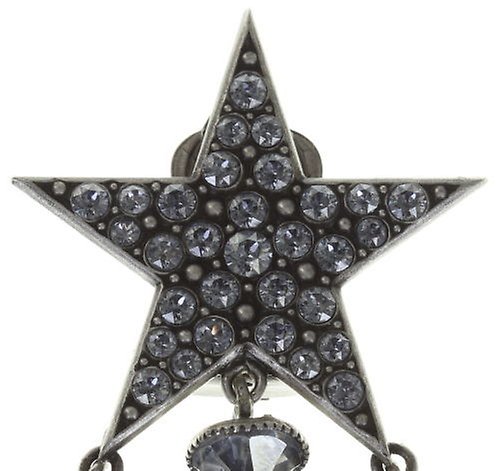 Bild für Ohrring Clip Dancing Star Grau crystal blue shade 