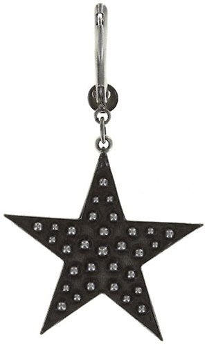 image for Earring dangling Dancing Star Grey crystal blue shade large