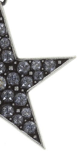 image for Earring dangling Dancing Star Grey crystal blue shade large