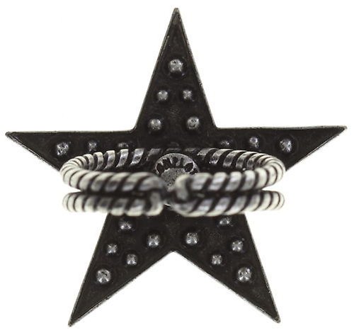 Bild für Ring Dancing Star Grau crystal blue shade groß