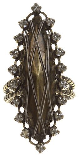 image for Ring Global Glam White crystal silver shade small