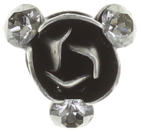 image for Earring Stud Indian Roses Grey  smallest