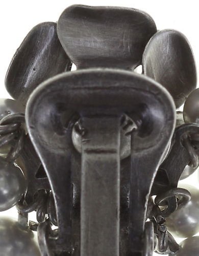 Bild für Ohrring Clip Indian Roses Grau  groß