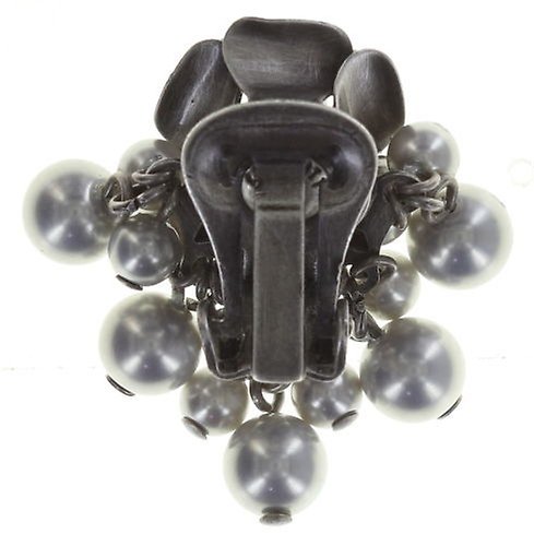 Bild für Ohrring Clip  Indian Roses Grau  groß