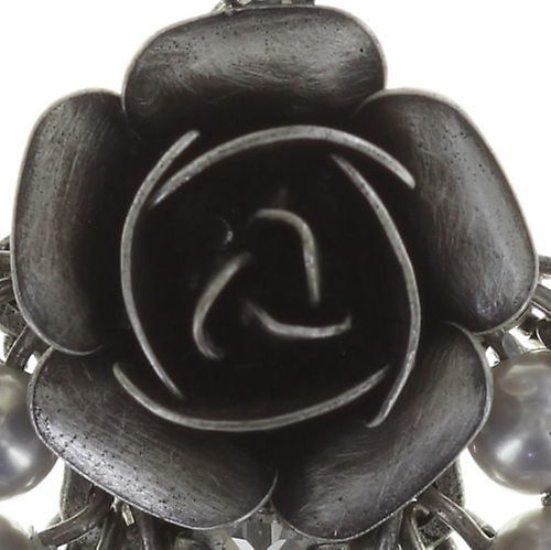 image for Necklace Pendant Indian Roses Grey  large