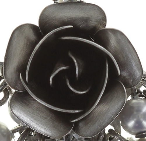 Bild für Halskette mit Anhänger Indian Roses Grau  groß