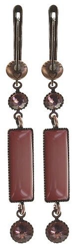 image pour Boucles d'oreilles pendantes Shake to the Rhythm Rose / Marron  