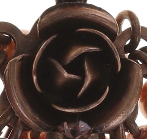 image for Earring Stud Dangling Indian Roses Pink  