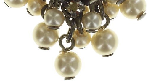 image for Earring Stud Dangling Indian Roses Beige  