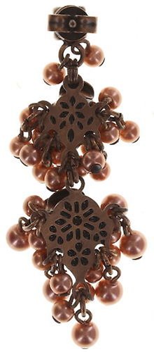 image pour Clou d'oreille pendant Indian Roses Rose  medium, small